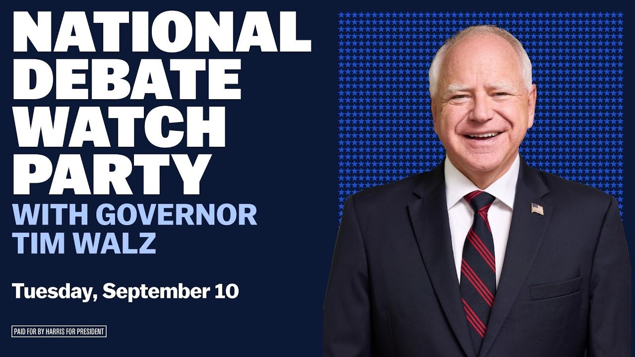 National Debate Watch Party with Gov. Tim Walz